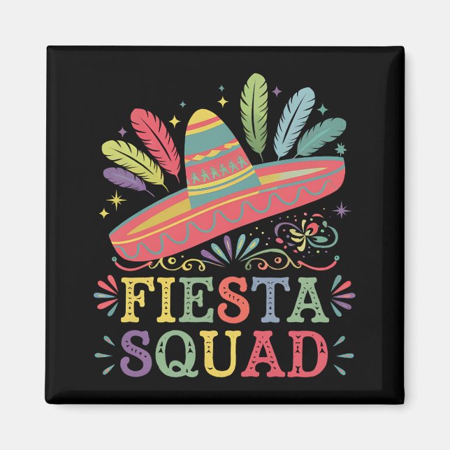 Fiesta Squad Cinco de Mayo Family Matching Magnet (Front)