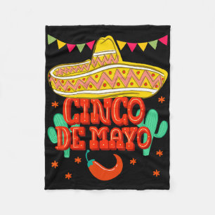 Fiesta Squad Cinco De Mayo Family Matching Mexican Fleece Blanket