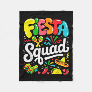 Fiesta Squad Cinco De Mayo Lets Fiesta Mexican Gir Fleece Blanket