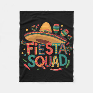 Fiesta Squad Cinco De Mayo Mexican Fiesta For Men  Fleece Blanket