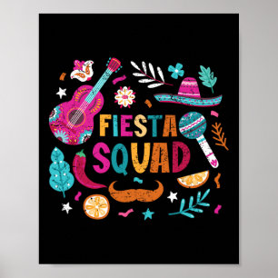 Fiesta Squad Cinco De Mayo Mexican Party Matching Poster