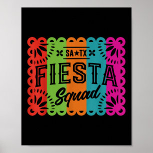 Fiesta Squad Cinco De Mayo Mexican Party San Anton Poster