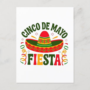 Fiesta Squad Cinco De Mayo Mexican Sombrero Holiday Postcard