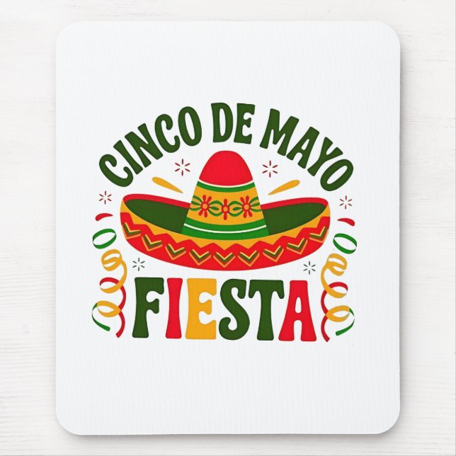 Fiesta Squad Cinco De Mayo Mexican Sombrero  Mouse Pad (Front)
