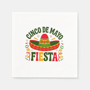 Fiesta Squad Cinco De Mayo Mexican Sombrero  Napkin