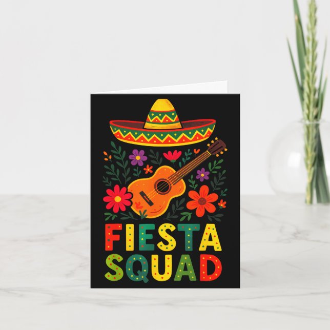 Fiesta squad - cinco de mayo party mexican Fiesta  Card (Front)