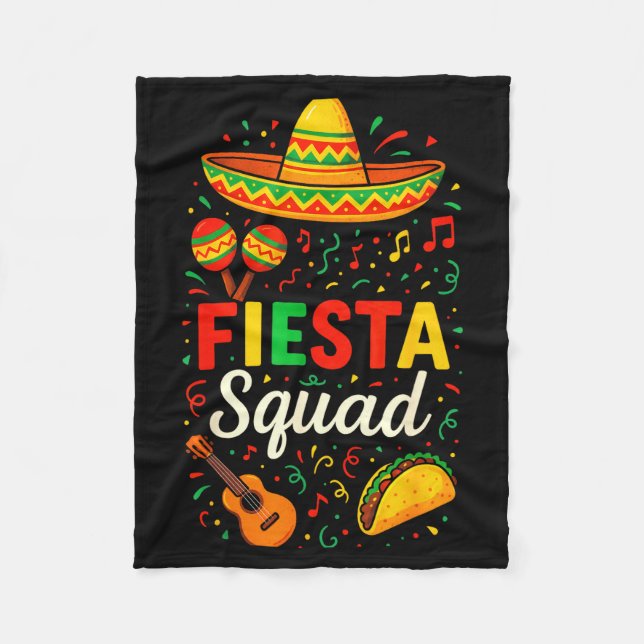 Fiesta squad - cinco de mayo party mexican Fiesta  Fleece Blanket (Front)
