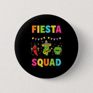 Fiesta squad cute cactus pepper bell pepper kids 6 cm round badge