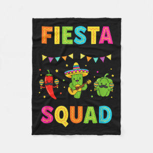 Fiesta squad cute cactus pepper bell pepper kids fleece blanket