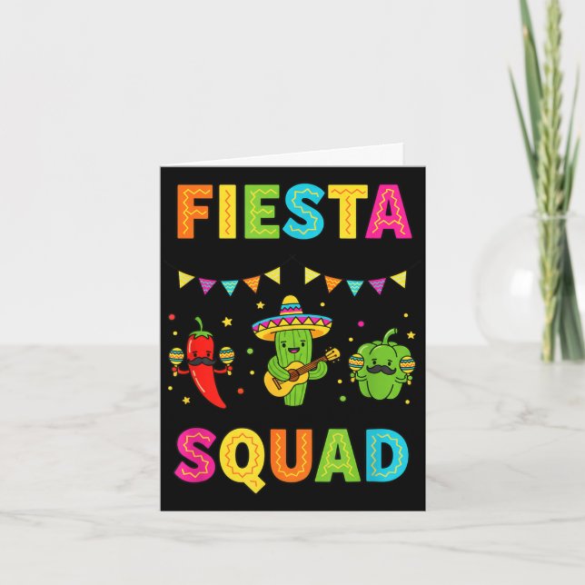 Fiesta squad cute cactus pepper bell pepper kidsFi Card (Front)