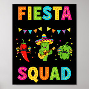 Fiesta squad cute cactus pepper bell pepper kidsFi Poster