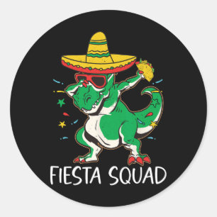 Fiesta Squad For Boy Mexican Party Cinco De Mayo  Classic Round Sticker