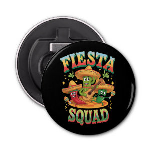 Fiesta Squad Funny Cinco De Mayo Mexican Party Bottle Opener