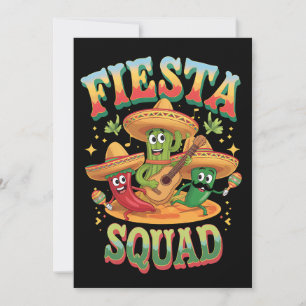 Fiesta Squad Funny Cinco De Mayo Mexican Party Invitation