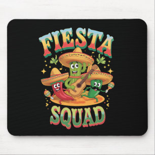 Fiesta Squad Funny Cinco De Mayo Mexican Party Mouse Pad
