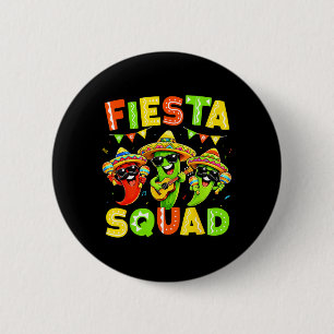 Fiesta Squad Funny Mexican for Kids Men Women 6 Cm Round Badge