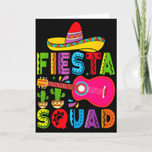 Fiesta squad matching cinco de mayo family party  card