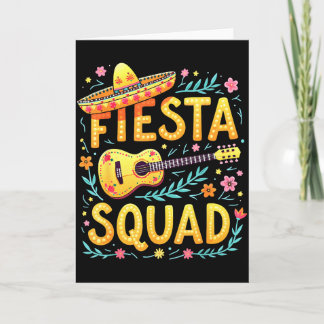 Fiesta squad matching cinco de mayo mexican party card