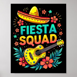 Fiesta squad matching cinco de mayo mexican party poster