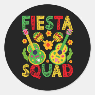 Fiesta Squad Matching Cinco De Mayo Party Classic Round Sticker
