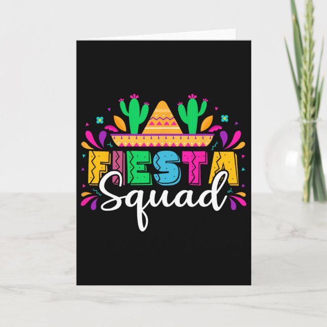 Fiesta Squad Mexican Party Cinco De Mayo  Card (Front)