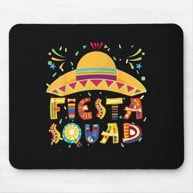 Fiesta Squad Mexico Fiesta Taco Guitar Cinco De Ma Mouse Pad (Front)