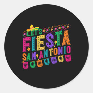 Fiesta Squad San Antonio Texas Cinco De Mayo Lets  Classic Round Sticker