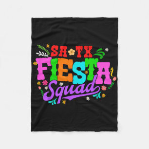 Fiesta Squad San Antonio Texas Cinco De Mayo Lets  Fleece Blanket