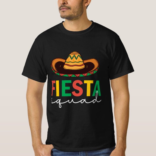 Fiesta Squad Sombrero Design T-Shirt (Front)