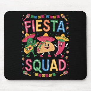 Fiesta squad taco cactus pepper chilli funny cinco mouse pad