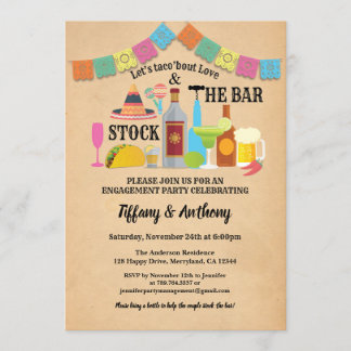 Fiesta stock the bar invitation couples shower