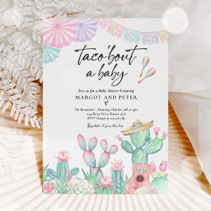 Fiesta Taco 'Bout A Baby Cactus Baby Shower Invitation