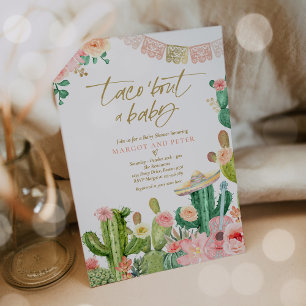 Fiesta Taco 'Bout A Baby Cactus Baby Shower Invitation