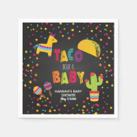 Fiesta Taco Bout a Baby Napkin - Customisable