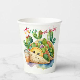 Fiesta Taco 'bout Baby Shower Cute Fun Modern Paper Cups