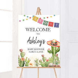 Fiesta Taco 'Bout Baby Shower Welcome Poster