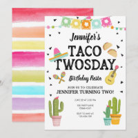 Fiesta Taco Twosday Cactus Girl 2nd Birthday Party