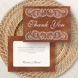 Fiesta Talavera Terracotta Thank You Card