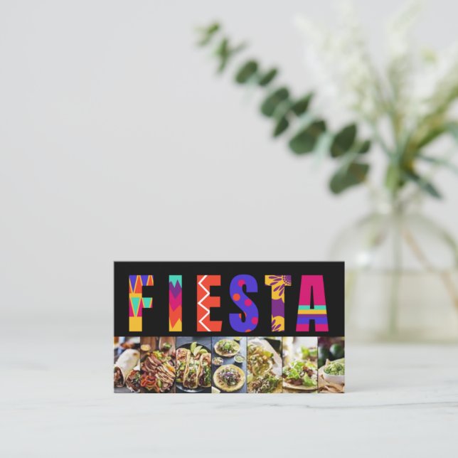 Fiesta taquizas business card (Standing Front)