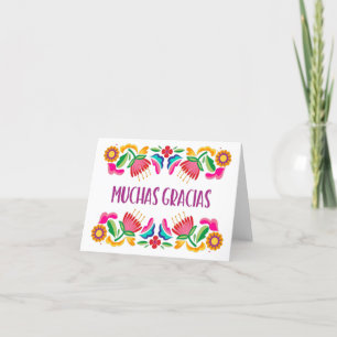 Fiesta thank you card, Muchas Gracias Card