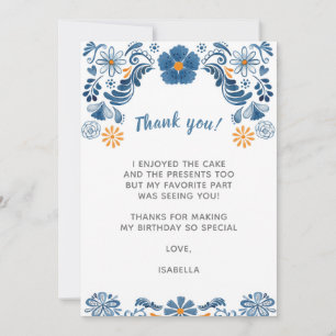 Fiesta Thank You Cards, Floral Thank You Notes