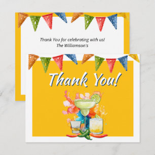 Fiesta Thank You Colourful Watercolor Papel Picado Card