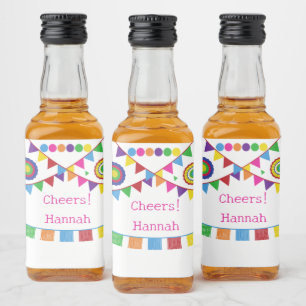 Fiesta Theme Mini Bottle Labels