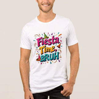 Fiesta Time Bruh Funny Party Tri-Blend Shirt