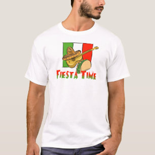 Fiesta Time Taco, Sombrero, Guitar T-Shirt