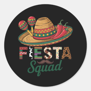 Fiesta Vibes Cinco de Mayo – Celebrate Mexican Classic Round Sticker