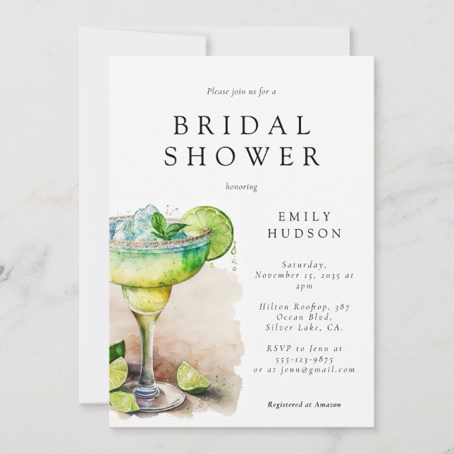 Fiesta Watercolor Bridal Shower Invitation (Front)