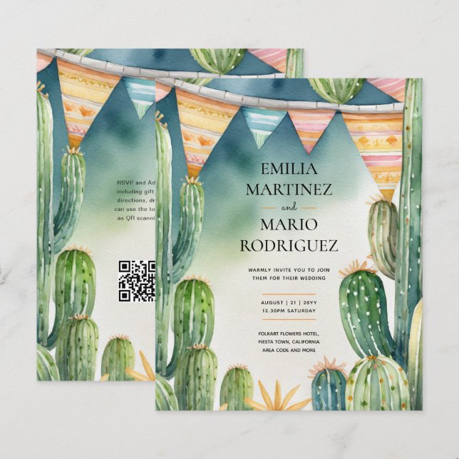 FIESTA WEDDING - Cacti Modern (Front/Back)