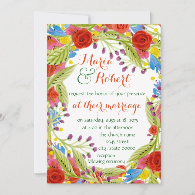 Fiesta Wedding Invitation (Front)