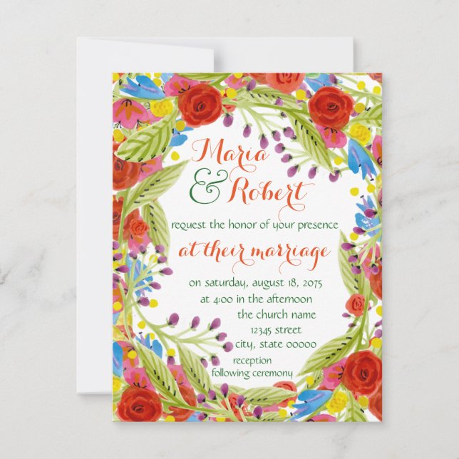 Fiesta Wedding Invitation (Front)